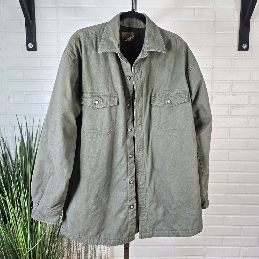 St Johns Bay Olive Green Barn Jacket Fleece Lined Large Extra Large - Picture 4 of 7